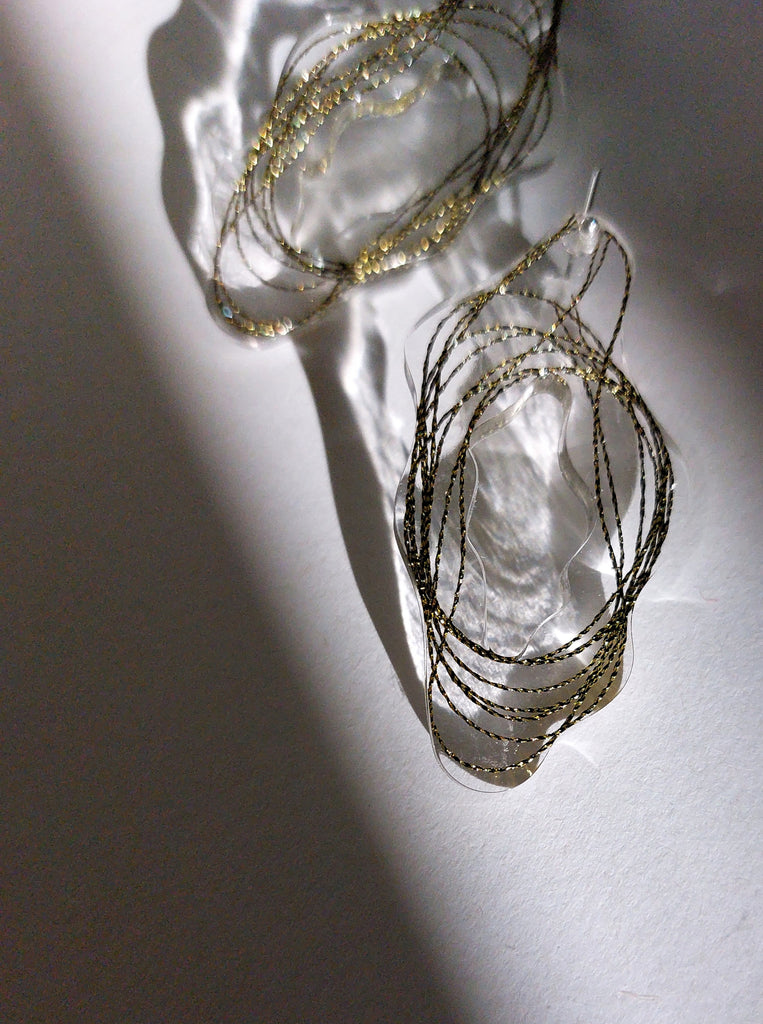 Σκουλαρίκια Κρεμαστά Ασήμι 925 Υγρό Γυαλί 