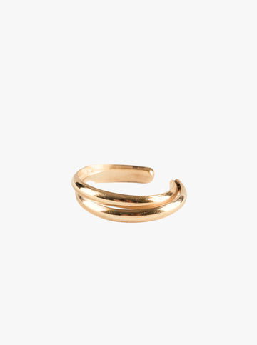 Twin Gold ring μινιμαλ Δαχτυλίδι διπλό χρυσό από Ασήμι 925 επίχρυσο αυξανόμενο