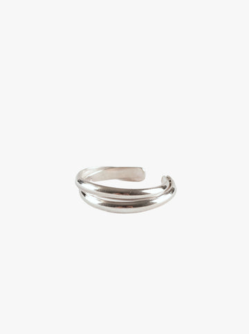 Twin ring μινιμαλ ασημένιο Δαχτυλίδι διπλό Ασήμι 925 αυξανόμενο