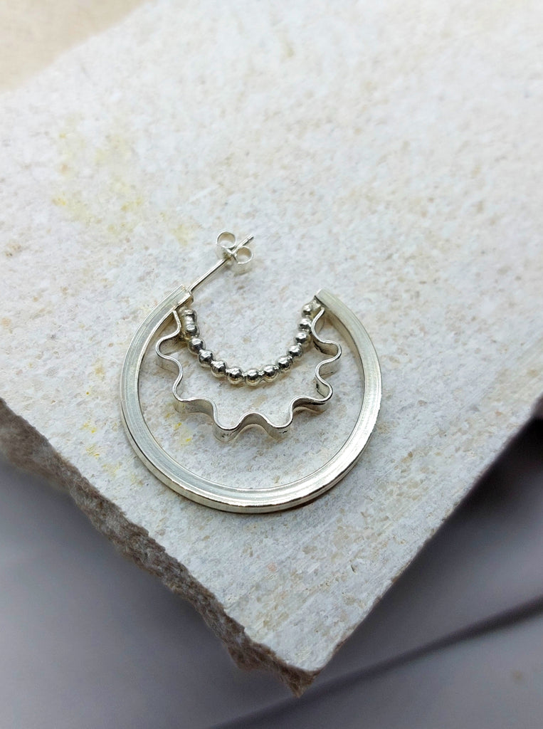 Σκουλαρίκια Κρίκοι CELINE Ασήμι 925