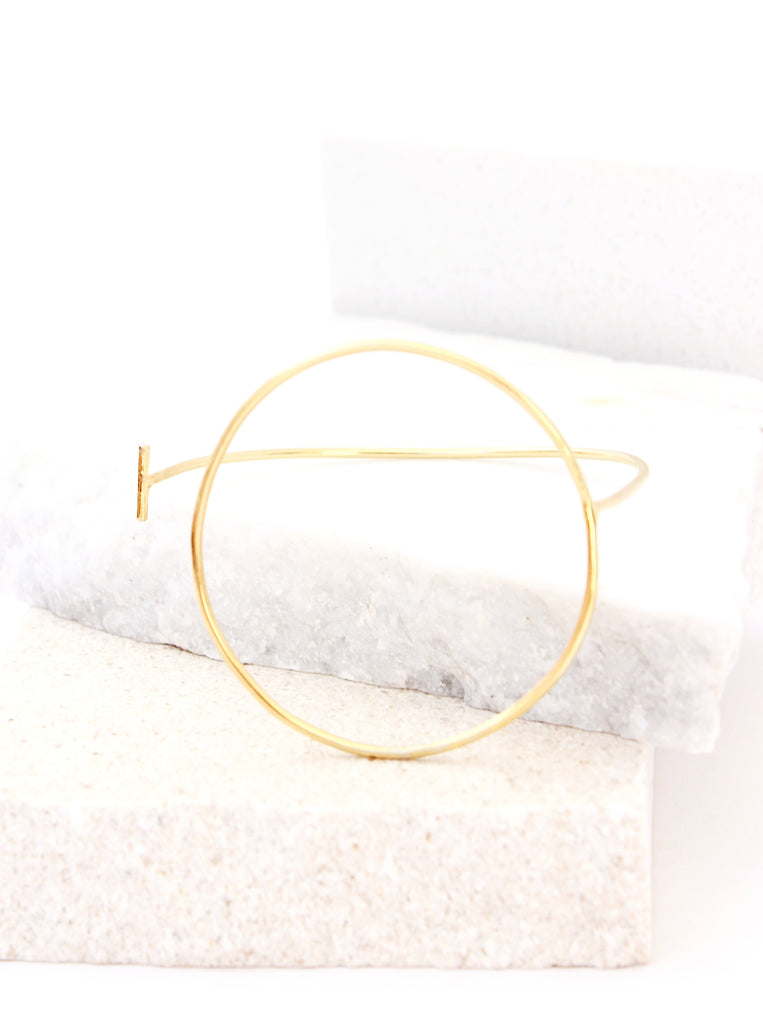 Omega βραχιόλι κύκλος Ασήμι 925 Χρυσό 24Κ Γεωμετρικό 