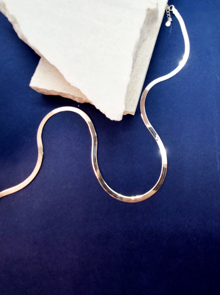 Snake Chain Κολιέ Ασημένιο 925 αλυσίδα φίδι