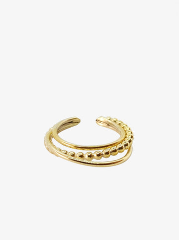 Selena ring μινιμαλ Δαχτυλίδι Χρυσό από Ασήμι 925 επίχρυσο 24Κ 