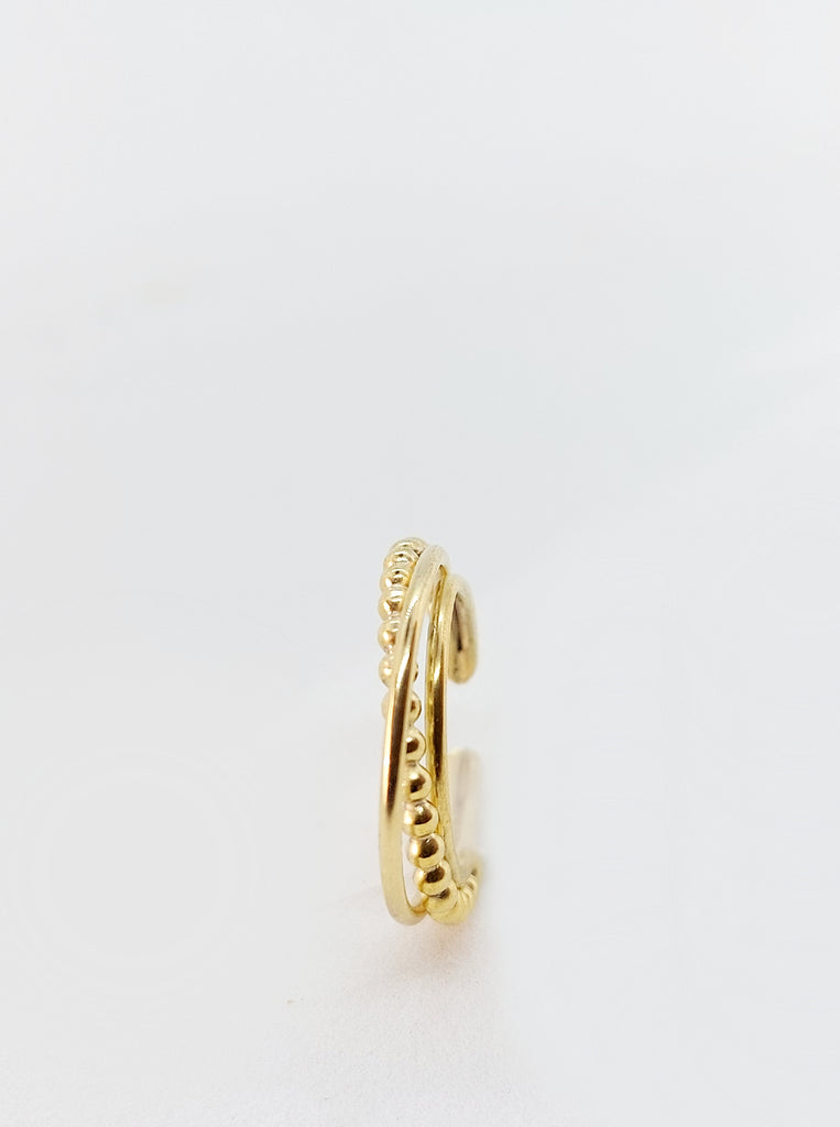 Selena ring μινιμαλ Δαχτυλίδι Χρυσό από Ασήμι 925 επίχρυσο 24Κ 