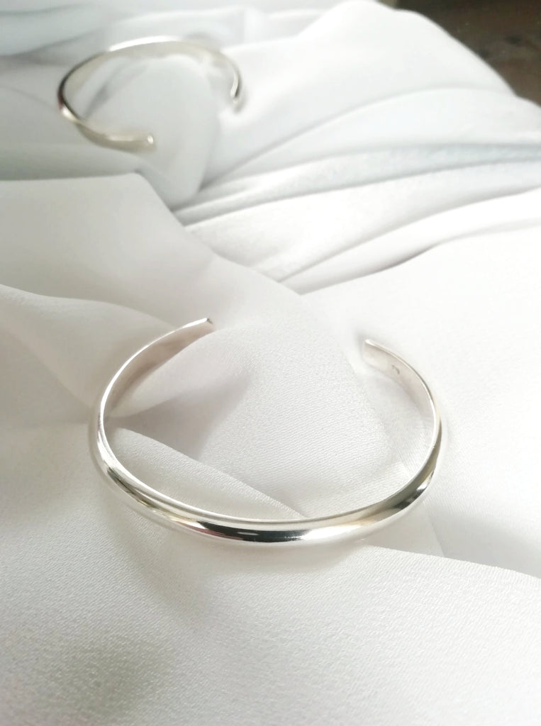 Leo Cuff μινιμαλ βραχιόλι βέργα Ασημένιο χειροπέδα από ασήμι 925