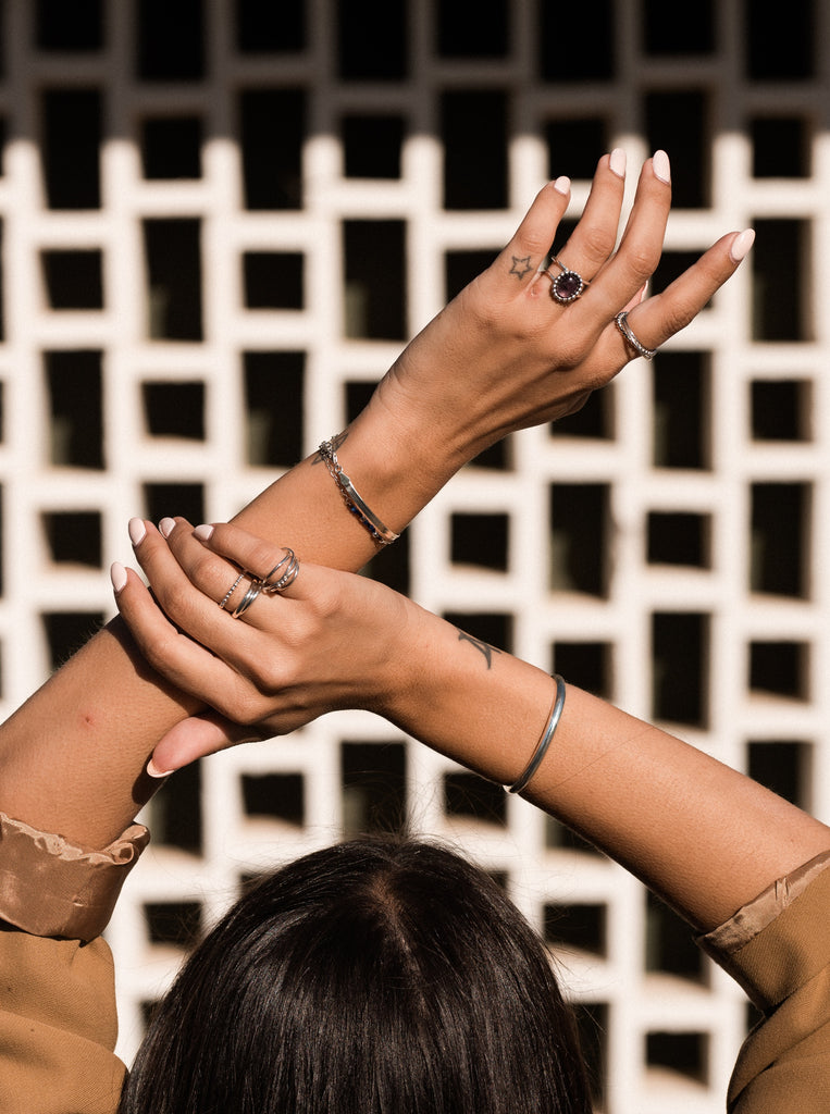 Leo Cuff μινιμαλ βραχιόλι βέργα Ασημένιο χειροπέδα από ασήμι 925