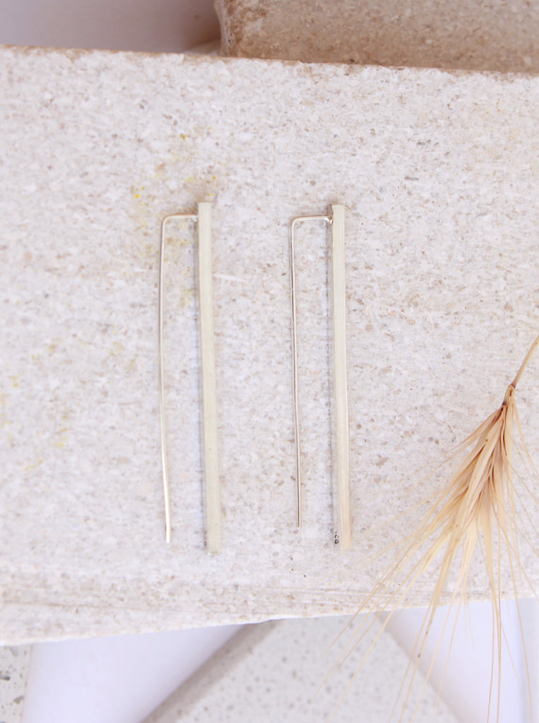 Line Σκουλαρίκια Ασήμι 925 Μίνιμαλ