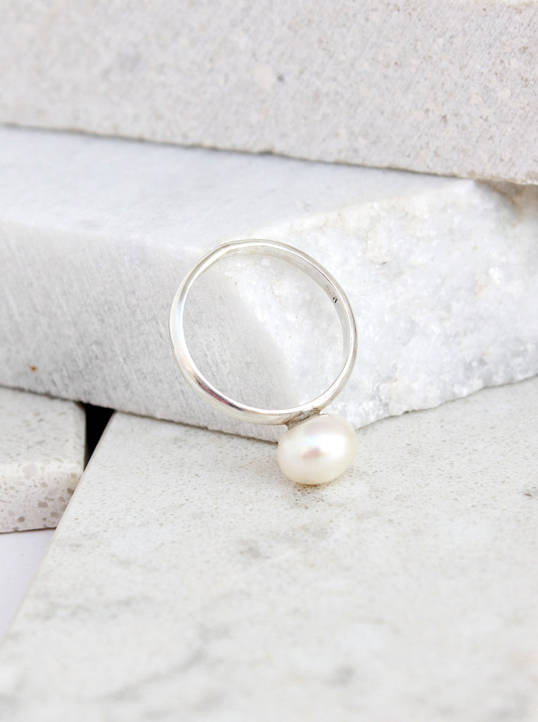 Margot Δαχτυλίδι Ασήμι 925 Μαργαριτάρι 