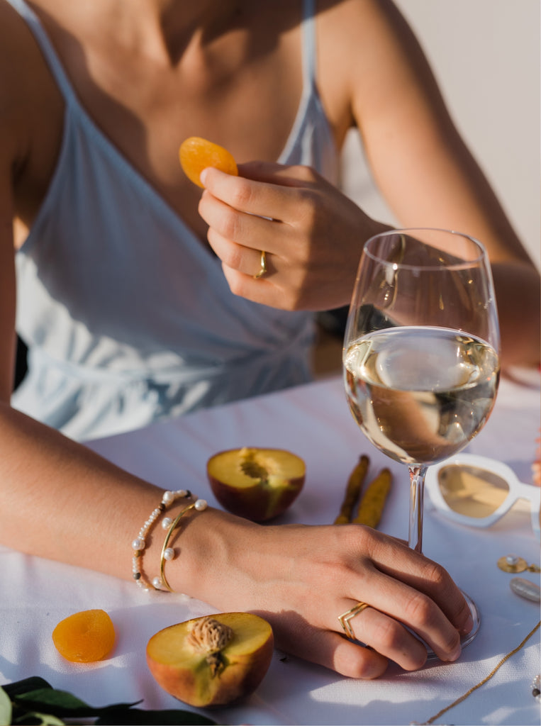 Margot Βραχιόλι  Ασήμι 925 Μαργαριτάρι Χρυσο 24κ