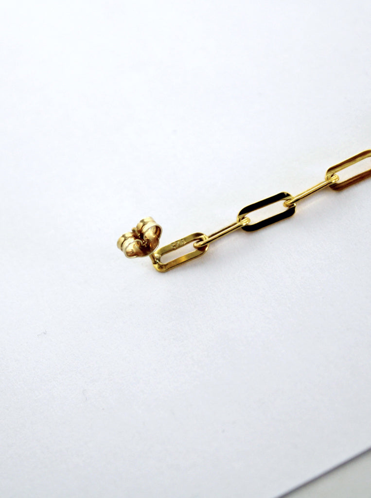 Odette Σκουλαρίκια Μινιμαλ απο Ασήμι 925 - αλυσίδα χοντρή 