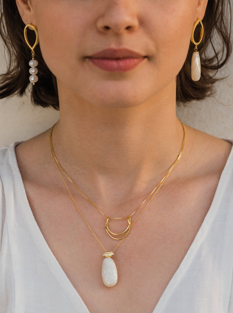 Petalo Κολιέ Κρεμαστό Ασήμι 925  Χρυσό Πέταλο Γούρι