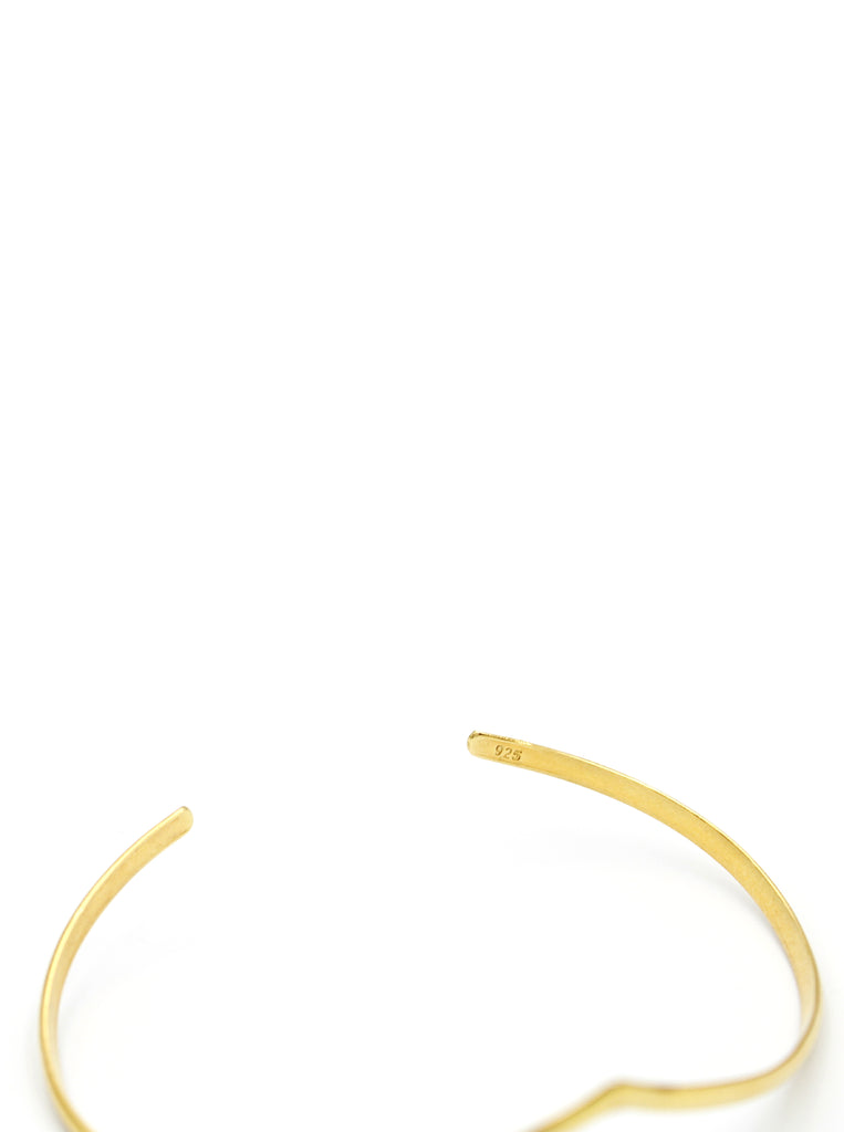 Μινιμαλ Βραχιόλι χρυσό V Cuff Ασημένιο Επίχρυσο ,σχήμα V