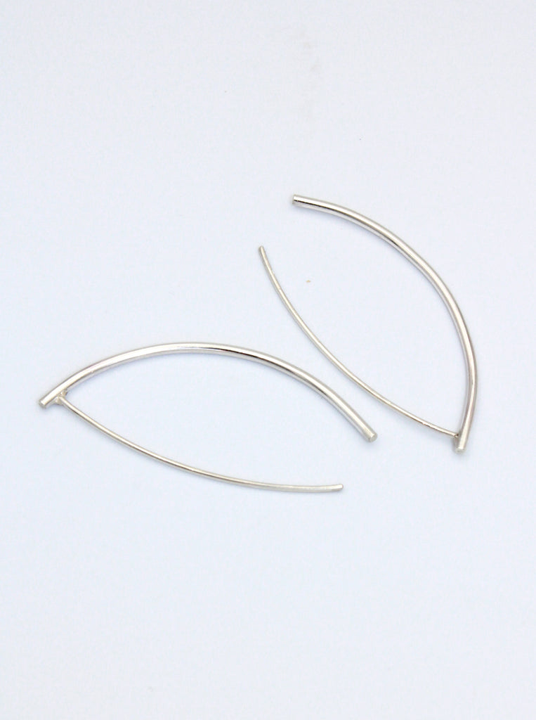 Donna Σκουλαρίκια Ασήμι 925 Χρυσό σχήμα D