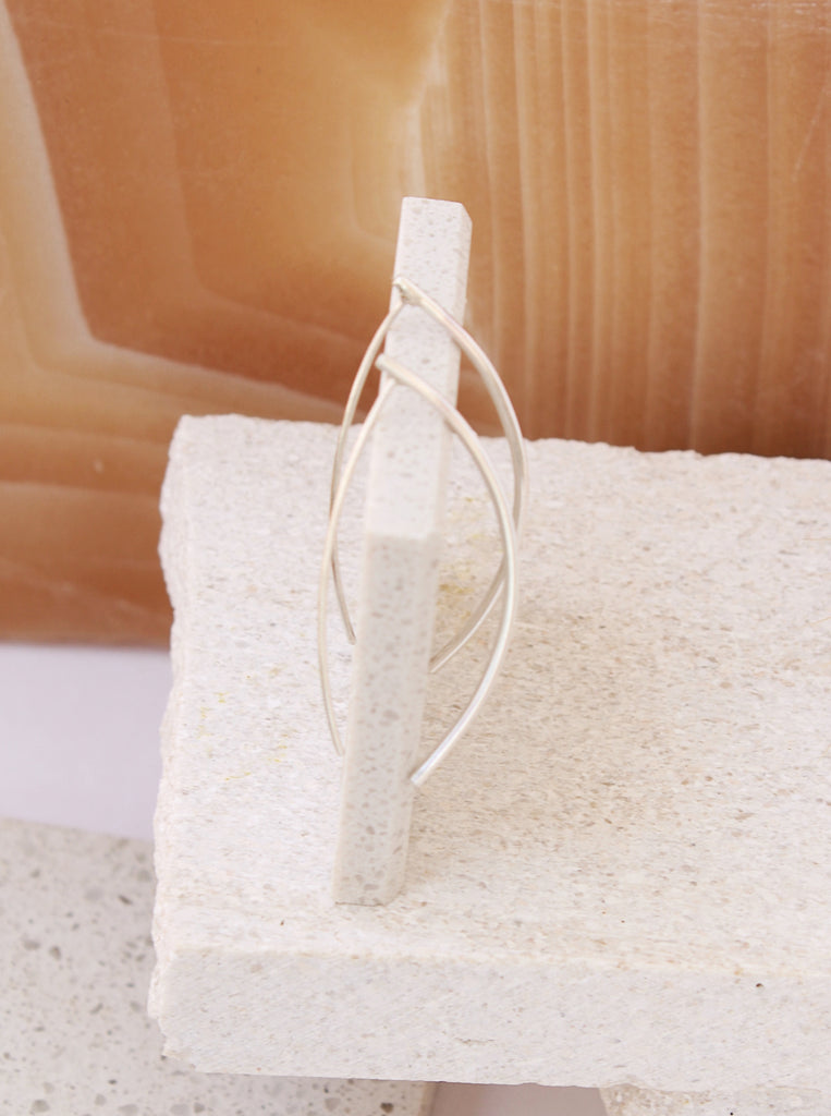 Donna Σκουλαρίκια Ασήμι 925 Χρυσό σχήμα D