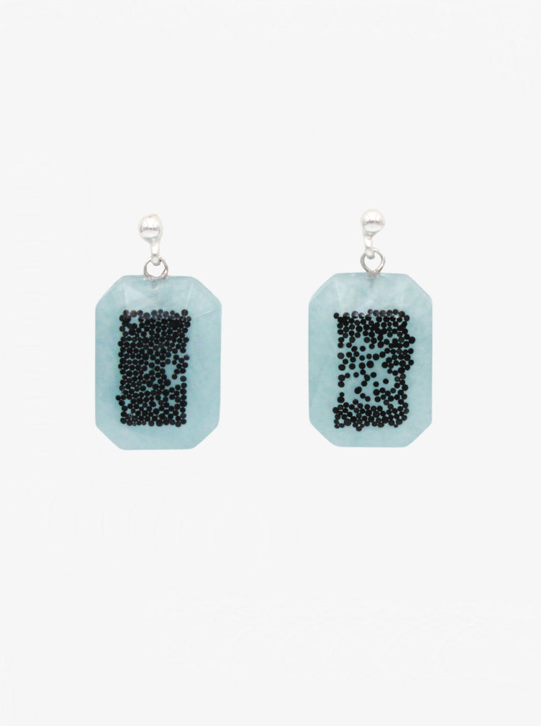 Σκουλαρίκια Magic Drops Collection -Dots Ασήμι 925  και Υγρό Γυαλί