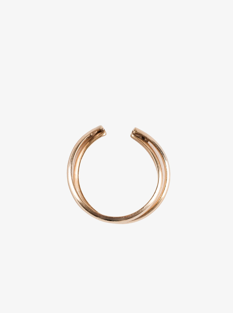 Twin Gold ring μινιμαλ Δαχτυλίδι διπλό χρυσό από Ασήμι 925 επίχρυσο αυξανόμενο